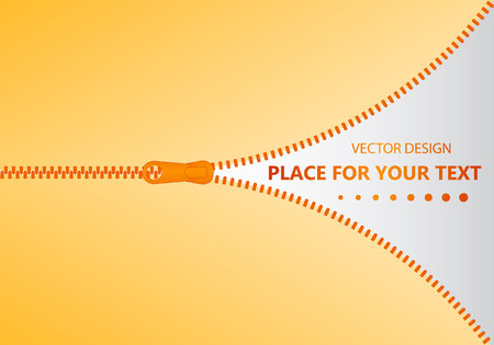 New Collection. icon closed and open zipper, fastener. Zipper buttoned.Poster, words, text.のイラスト素材