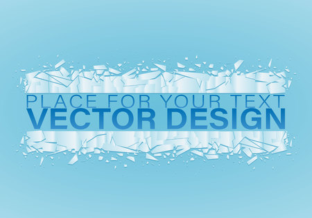 Crystal frozen structure. Cold crystals frame. Beautiful geometric design for business presentations.Geometric banners.のイラスト素材