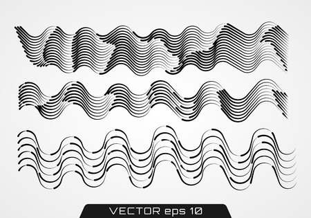 Transparent waved lines for brochure, website, flyer design.Speed line or fast lines manga motion.Vector illustration EPS 10.Design elements.のイラスト素材