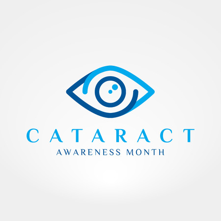 Cataract Awareness Month Design Vector. Corporate identity design element. Abstract logo for business company.のイラスト素材