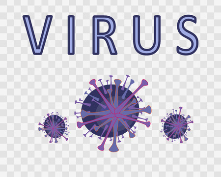Bacteria, germ, virus set isolated. Biology element, microorganisms, disease causing organisms.のイラスト素材