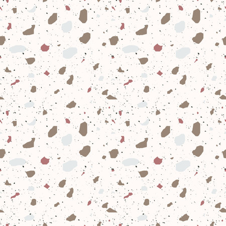 Terrazzo seamless pattern.Patterned texture Terrazzo Floor, polished stone pattern background.Vector abstract background with chaotic stains.のイラスト素材