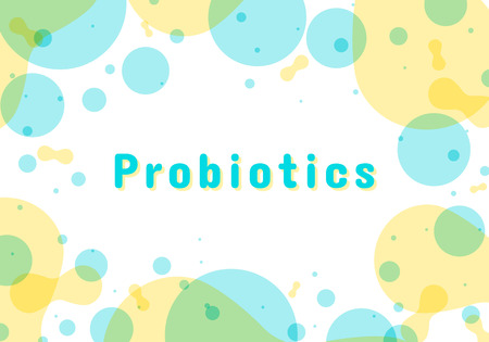 Probiotics bacteria logo. Simple flat style trend modern logotype graphic design isolated on white background. Prebiotic, Lactobacillus Vector Icon Design.のイラスト素材