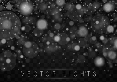 Abstract blue bokeh background. Silver Bokeh Poster With Gradient Mesh. Shining bokeh isolated on transparent background. Vector Illustration.のイラスト素材