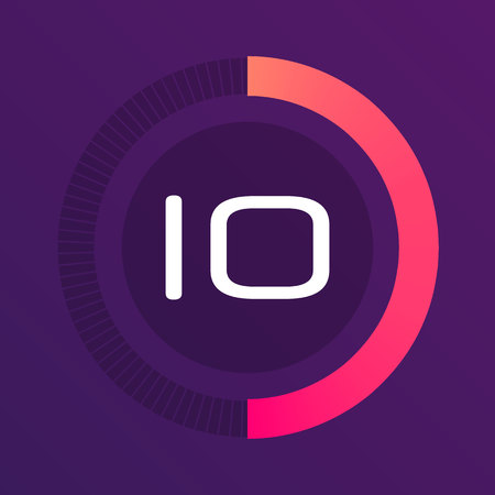 Colorful pie charts. Circular interval timer. Percentage vector infographics. Business infographics. Loading and buffering percentage icon set.のイラスト素材