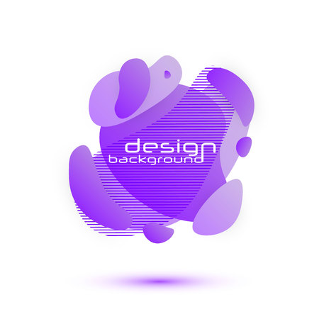 Dynamic Fluid design. Gradient shapes. Fluid shapes composition. Template for the design of a logo, flyer or presentation. Liquid banners. Vector illustration.のイラスト素材