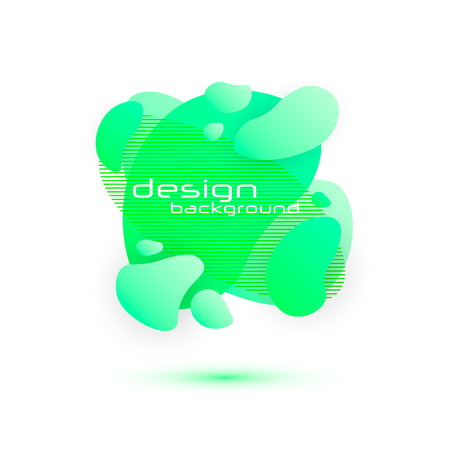 Dynamic Fluid design. Gradient shapes. Fluid shapes composition. Template for the design of a logo, flyer or presentation. Liquid banners. Vector illustration.のイラスト素材