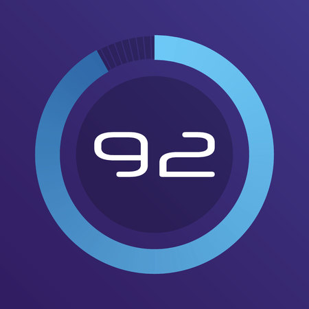 Colorful pie charts. Circular interval timer. Percentage vector infographics. Business infographics. Loading and buffering percentage icon set.のイラスト素材