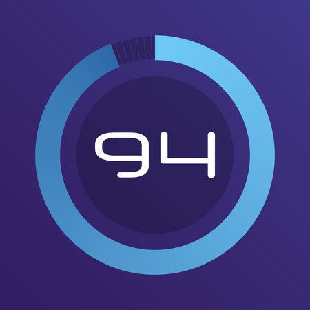 Colorful pie charts. Circular interval timer. Percentage vector infographics. Business infographics. Loading and buffering percentage icon set.のイラスト素材
