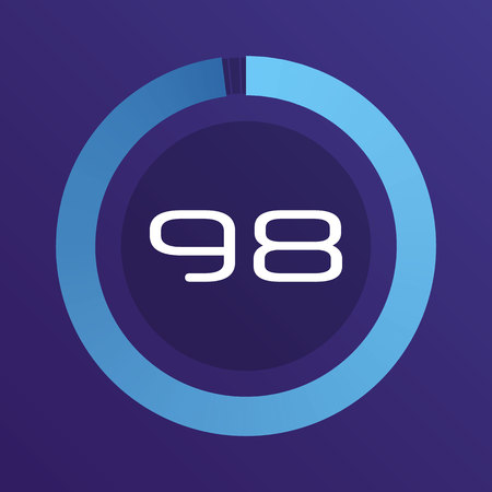Colorful pie charts. Circular interval timer. Percentage vector infographics. Business infographics. Loading and buffering percentage icon set.のイラスト素材