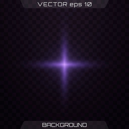 Purple glowing light. Blue and violet glowing effect. Set of glowing stars. Vector illustration. Lights sparkles isolated, lens flare, explosion, glitter, line, sun flash, spark and stars.のイラスト素材
