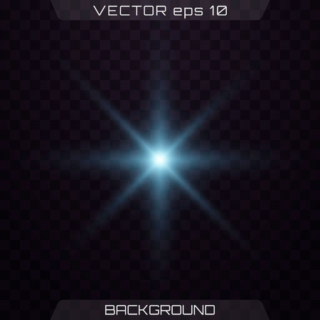 Blue lights on a transparent background. Set of light effects. Lights sparkles isolated, lens flare, explosion, glitter, line, sun flash, spark and stars.  Vector illustration.のイラスト素材