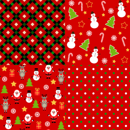 Set of christmas patterns.のイラスト素材