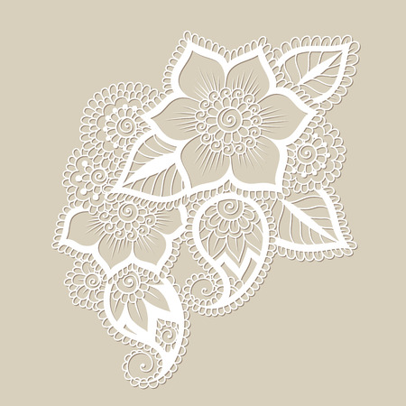 Doodle Vector Illustration Design Element. Flower Ornament.のイラスト素材