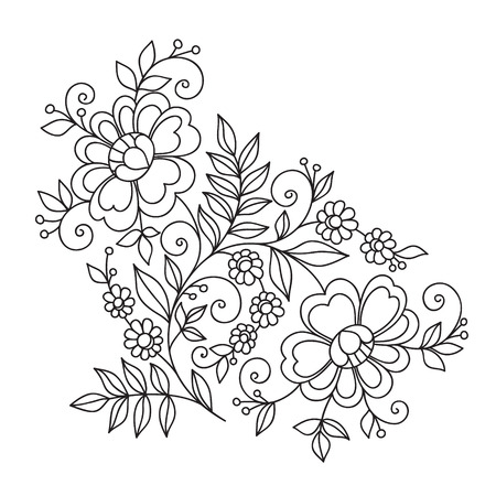 Flower design ornament element.のイラスト素材