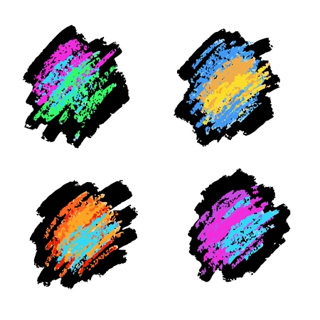 Textures of chalk and coal. Vector brush strokes. Soft pastel colors. Grunge pattern.のイラスト素材