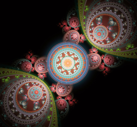 abstract fractal background a computer-generated 2D illustrationの写真素材