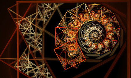 abstract fractal background, texture, fractal spiralの写真素材