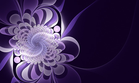 Beautiful abstract fractal flower, colored flowerの写真素材