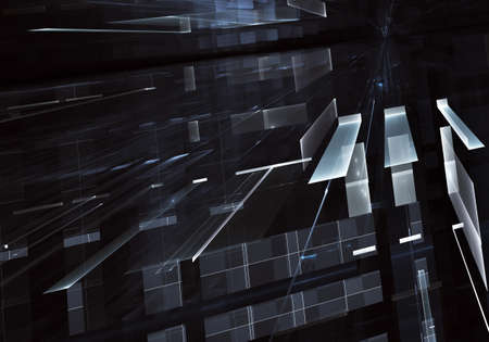 Computer generated abstract tehnology image. Three-dimensional 3D fractal, texture