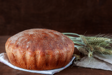 Wheat bread on the table. Close-upの写真素材