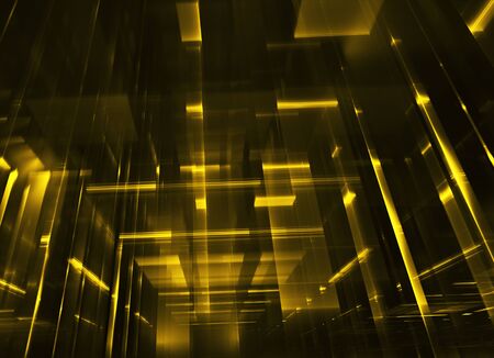 Computer generated abstract tehnology 3D illustration. Three-dimensional 3D fractal, textureの写真素材