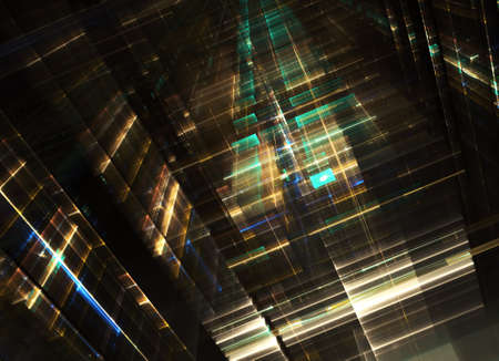 Computer generated abstract tehnology 3D illustration. Three-dimensional 3D fractal, textureの写真素材