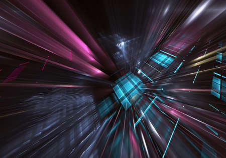 Computer generated abstract tehnology 3D illustration. Three-dimensional 3D fractal, texture