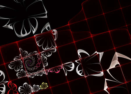 abstract fractal background a computer-generated illustration, textureの写真素材