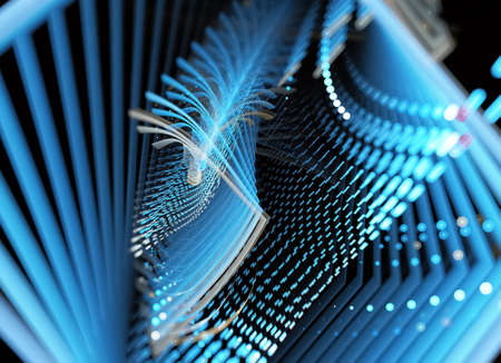 Technological textured background. Fractal graphics. Science and technology concept.