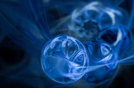 abstract fractal background a computer-generated illustration, textureの写真素材