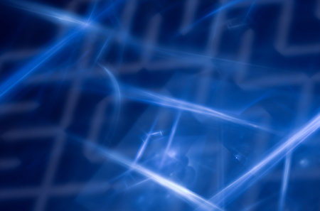 Technological textured background. Fractal graphics. Science and technology concept.の写真素材