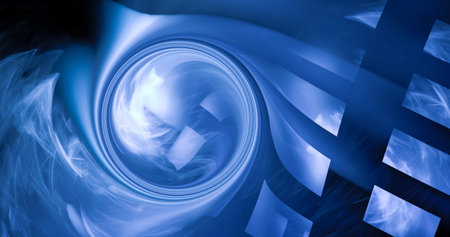 Three-dimensional 3D fractal texture. Computer generated abstract technology image.