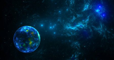 fractal spiral. Fantastic abstract background from stars and galactic in space.の写真素材