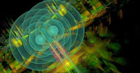 Computer generated abstract tehnology image. Three-dimensional 3D fractal texture
