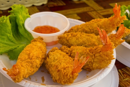 Fried prawn balls の写真素材