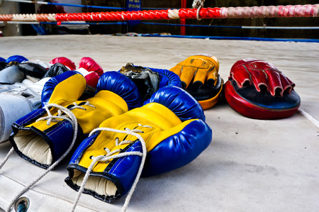 After training boxing gloveの写真素材