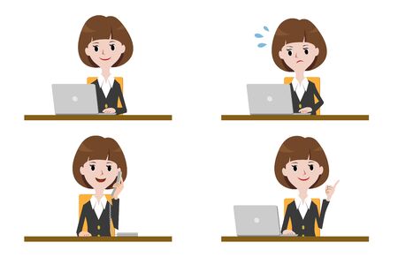 Businesswoman, OL, Peopleのイラスト素材