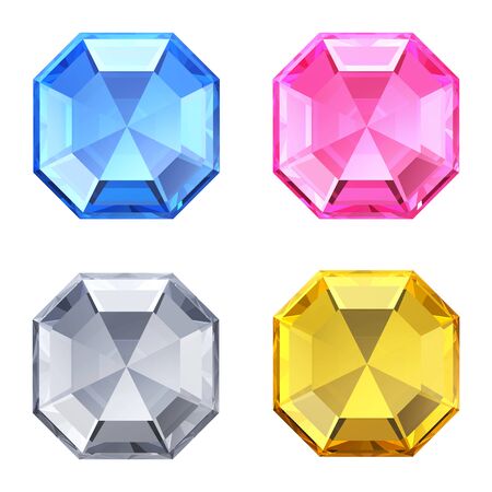 Jewelry and crystal set materialの写真素材