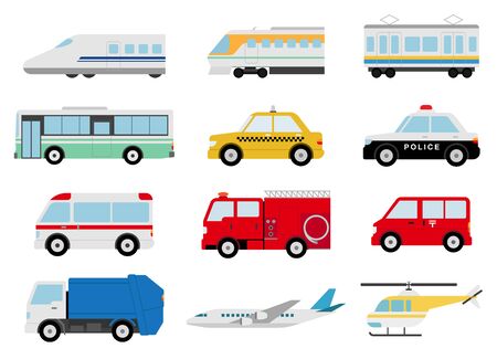 Variety Vehicles, airplanes.のイラスト素材