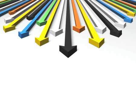 Arrow background image 3D illustrationの写真素材
