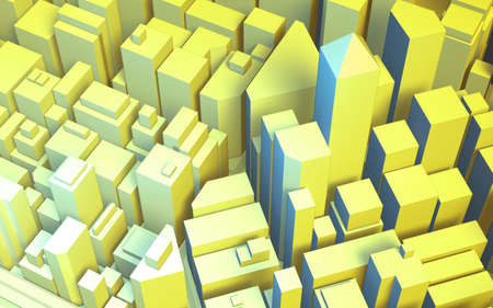 Urban Landscape, 3D Illustration Cityscape