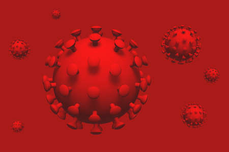 3D illustration of virus imagesの写真素材