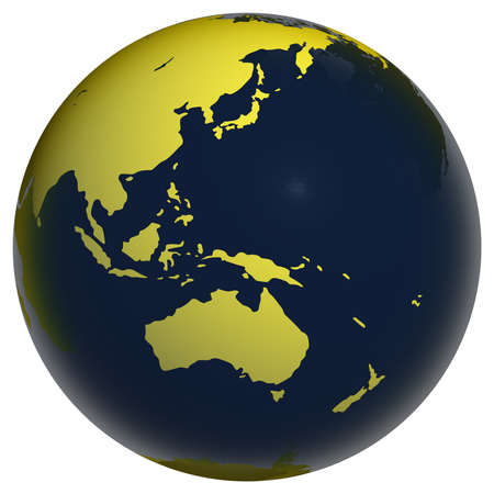3D Illustration of the Earth (Japan)の写真素材
