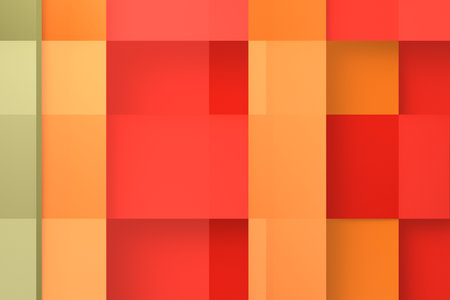 Abstract background of orange, red and yellow rectangles.の写真素材