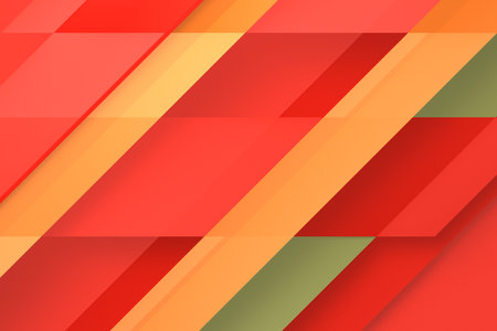 Red and orange diagonal stripes abstract background. Modern material design.の写真素材