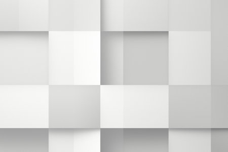 White abstract background with squares. 3d rendering, 3d illustration.の写真素材