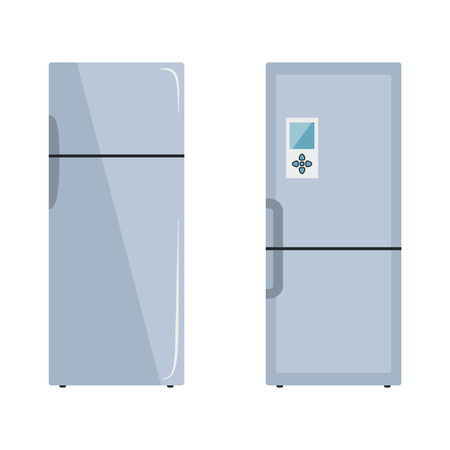 Set refrigerators on white backgroundのイラスト素材