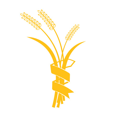 Ears of Wheat, Barley or Rye vector visual graphic icons, ideal for bread packaging, beer labels etc.のイラスト素材