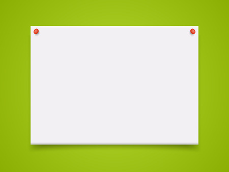 Vector A4 mockup isolated on green backgroundのイラスト素材